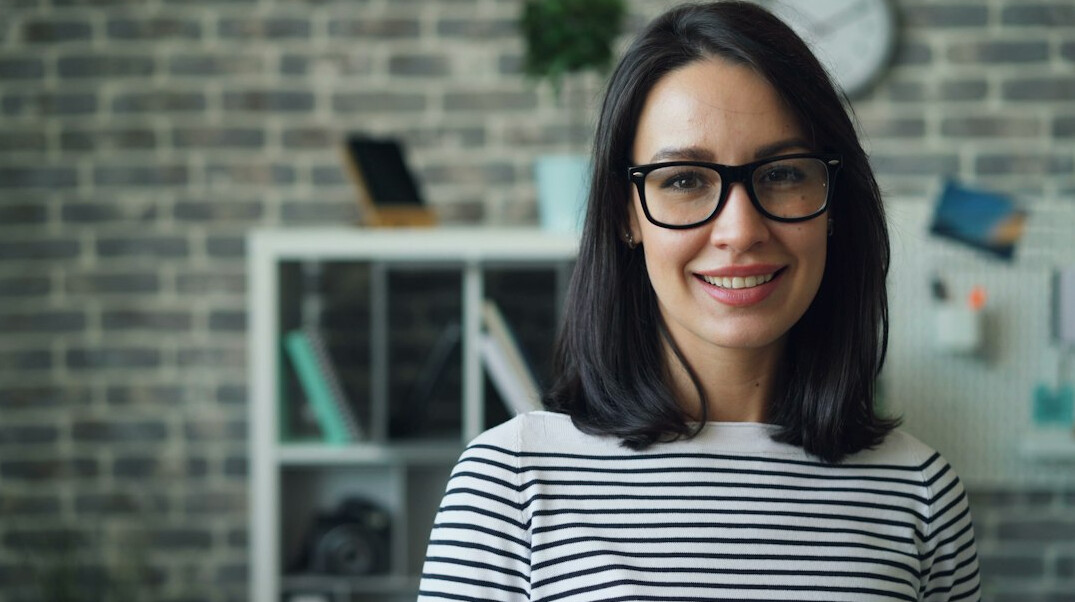 successful businesswoman smiling